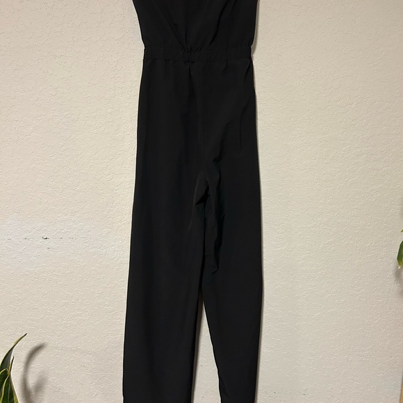 Elegant Derek Heart Black Strapless Wide-Leg Jumpsuit Size Small - Picture 6 of 13